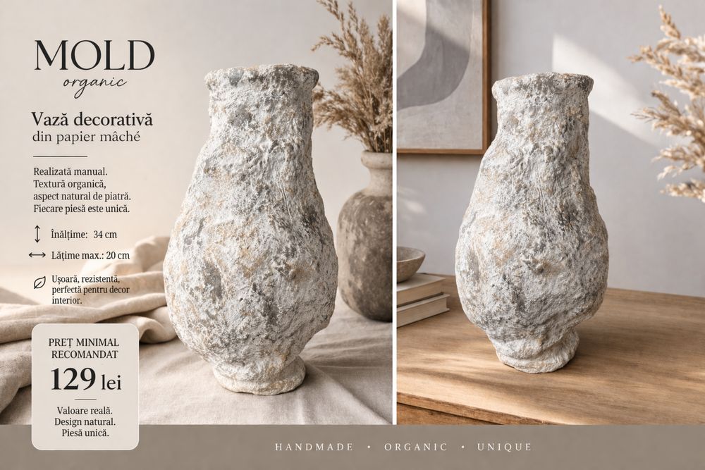 Vaza decorativa handmade, handpainted