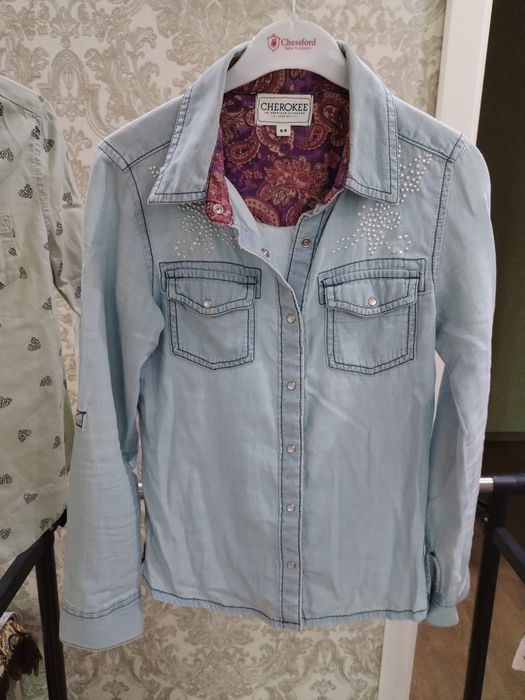 Рубашка джинсовая для девочек