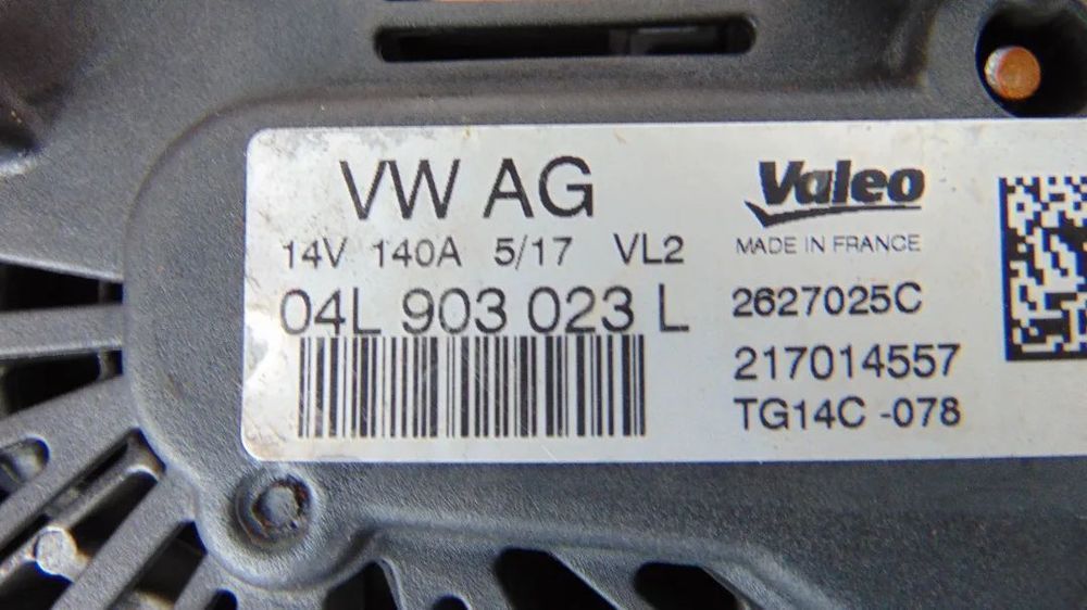 Alternator VW tiguan euro 6 audi a3 passat b8 golf 7 touran skoda octavia seat leon t cross 1.6 2.0