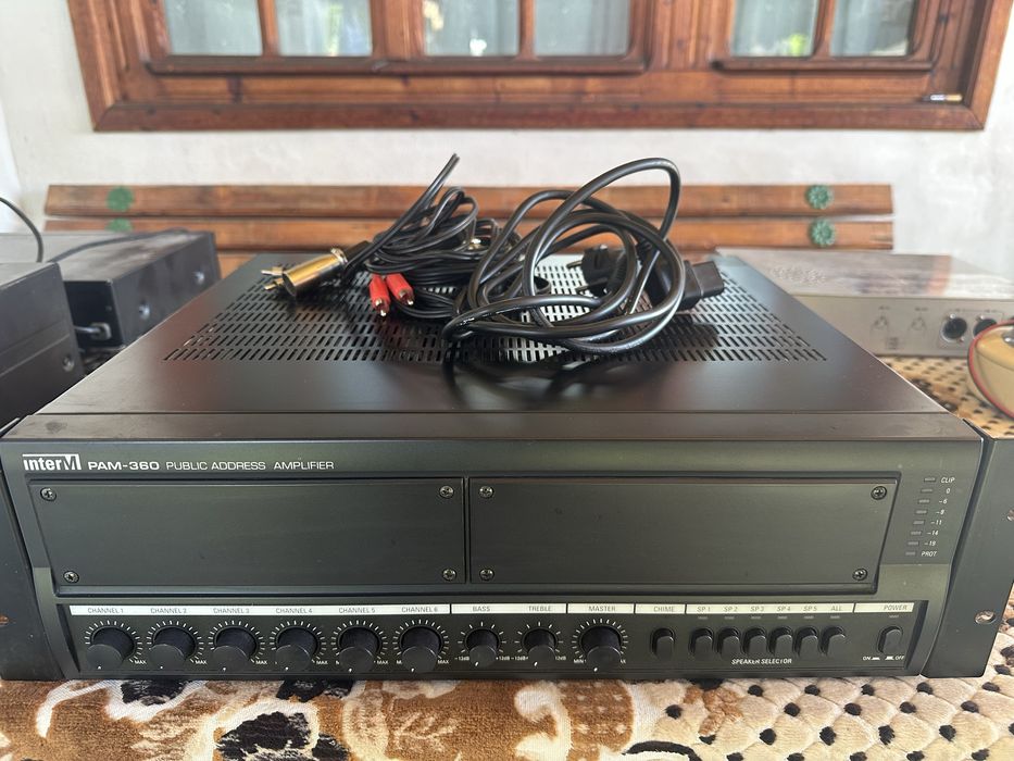 Amplificator Mixer Audio Profesional Inter-M PAM-360 – 360W / 100V / 5 Zone
