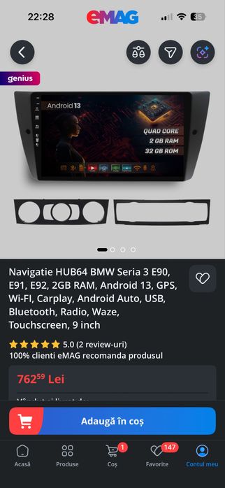 Navigatie Carplay BMW E90