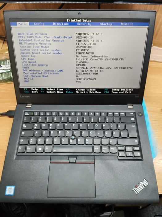 Lenovo T470 i5 gen 6si7 incomplete