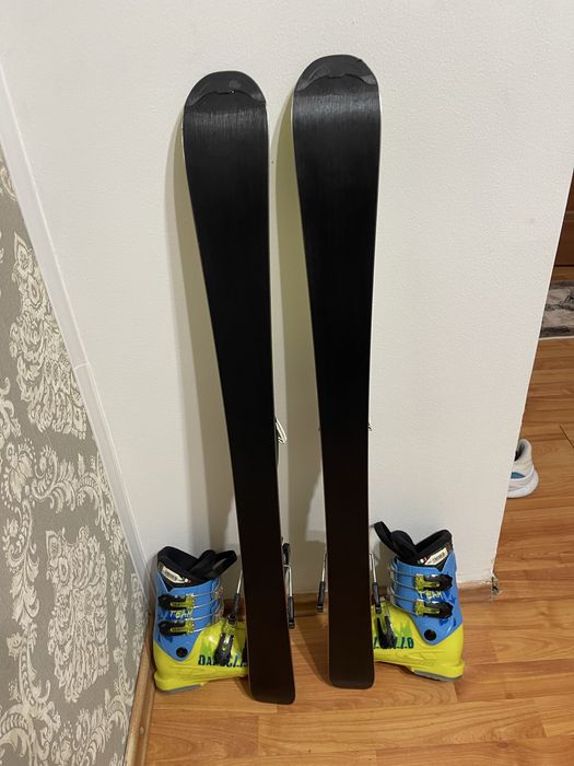 Schiuri copii 100 cm salomon cu clapari skiuri