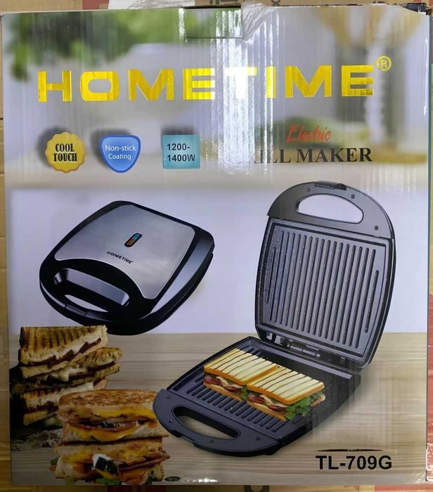 Гриль HOMETIME TL-709G черный М