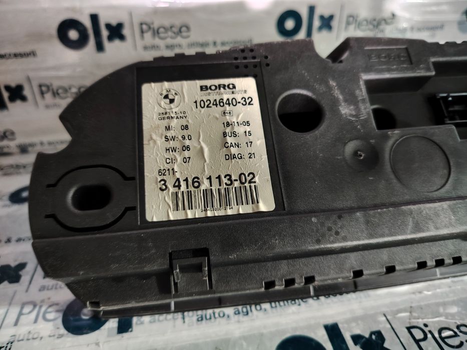 Ceasuri bord, display navigație BMW seria 3 E90/91