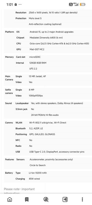 Lenovo Idea Tab Plus TB361ZU