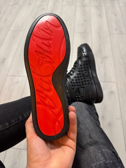 Adidasi Barbati Christian Louboutin Mid Full Negru!