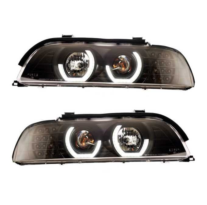 Far faruri BMW E39 3D Angel Eyes negru NOU