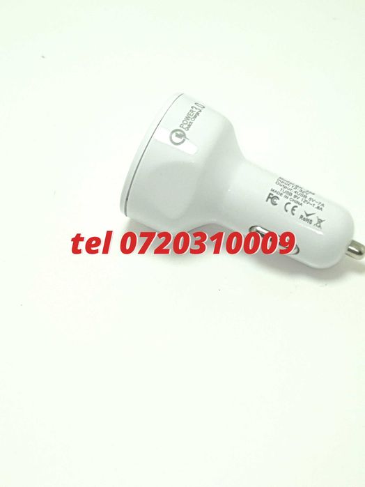 Incarcator Universal Masina Auto 4 Porturi Bricheta Usb Qc Fastcharge