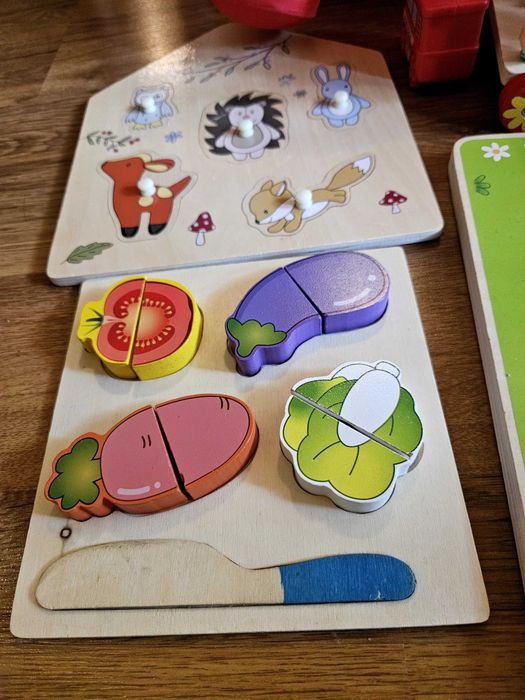 Сет Дървени монтесори играчки + пони за скачане