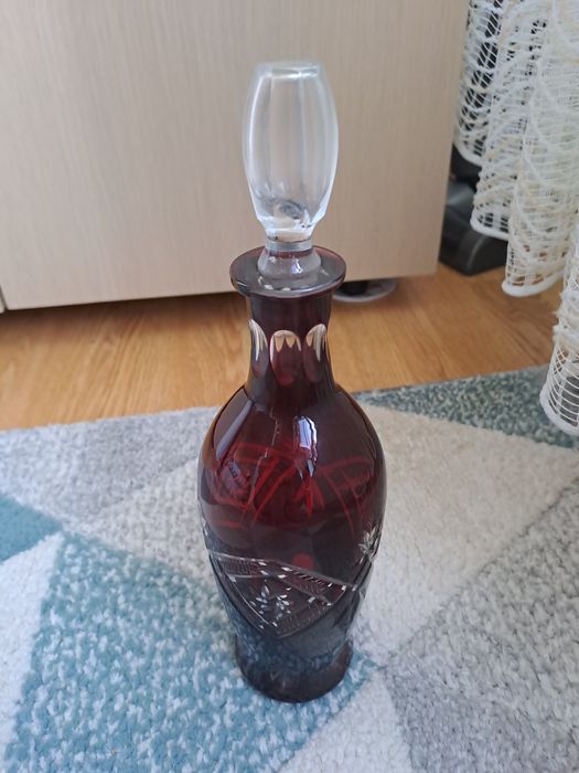 Vand set vintige cristal rubiniu