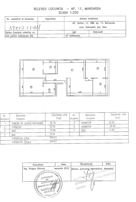 Apartament 4 camere, 204 mp + parcare, negociabil, rog seriozitate