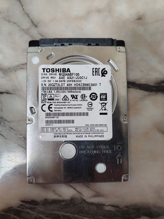 Хард диск за лаптоп Toshiba   1000GB  128 MB 2.5 SATA3
