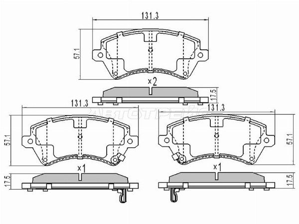 Колодки тормозные передние Toyota Corolla