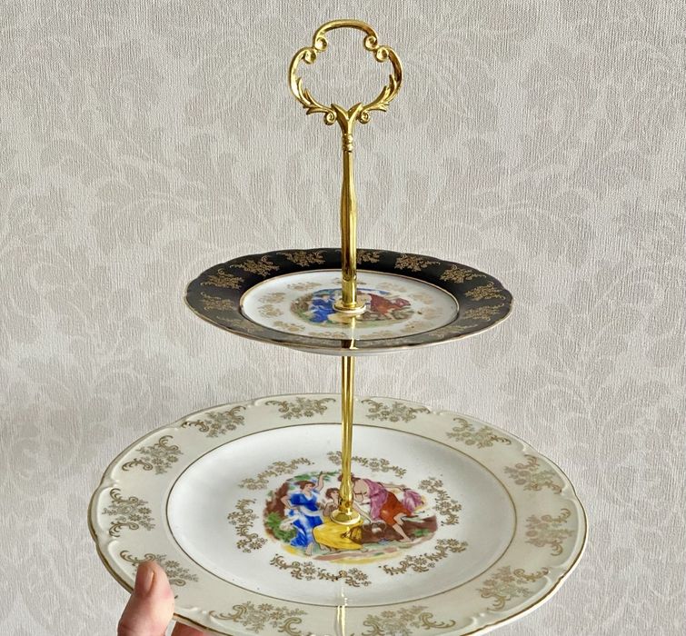 Горка этажерка конфетница фарфор МАДОННА новая Винтажная