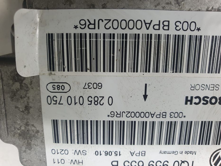 Calculator airbag 1Q0959655B  0285010750 Volkswagen VW Eos 1 (facelif