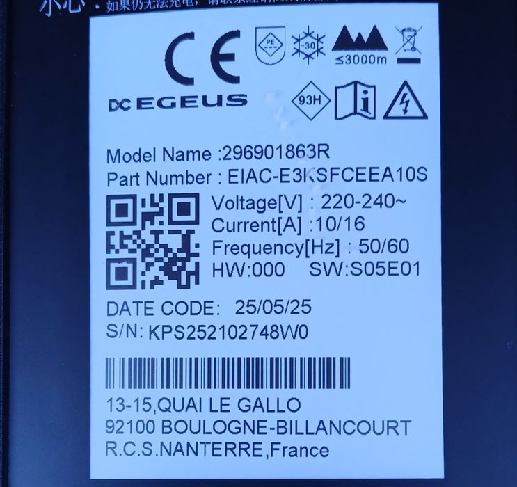 Cablu încărcare mașină electrica hibrid Type 2 Renault Nissan Peugeot Citroen