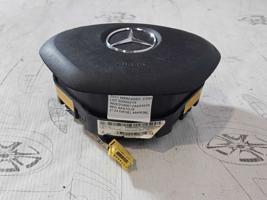 Airbag volan Mercedes-Benz Clasa C W204 / Clasa B W246 / CLA C117 2007-2015 2011 2.2 CDI Cod OEM: A2468602602, 2468602602, 306742499162-AE (5E3)
