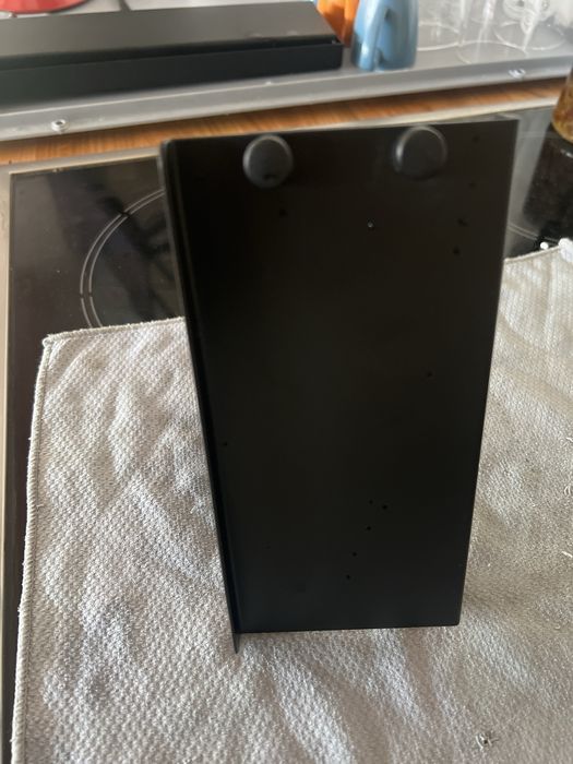 Suport hartie igienica si telefon negru mat