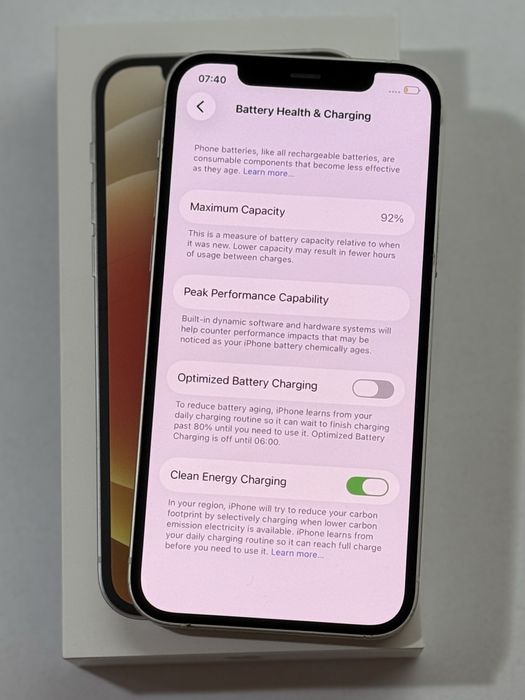 iPhone 12 бял 128GB 92% battery