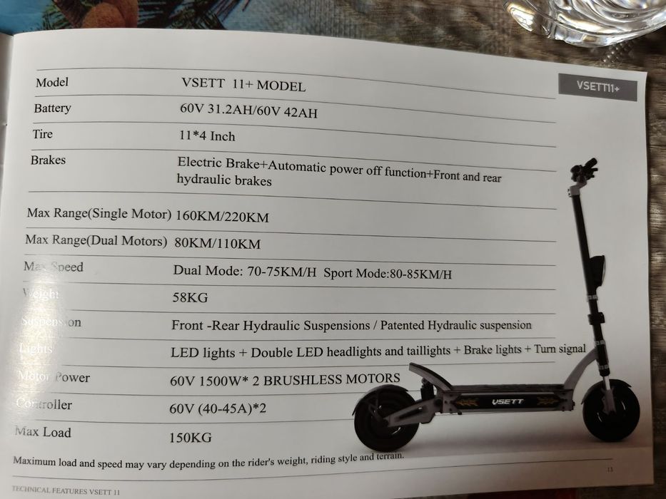 Продавам ИЕПС(тротинетка) марка  Vsett 10+ super