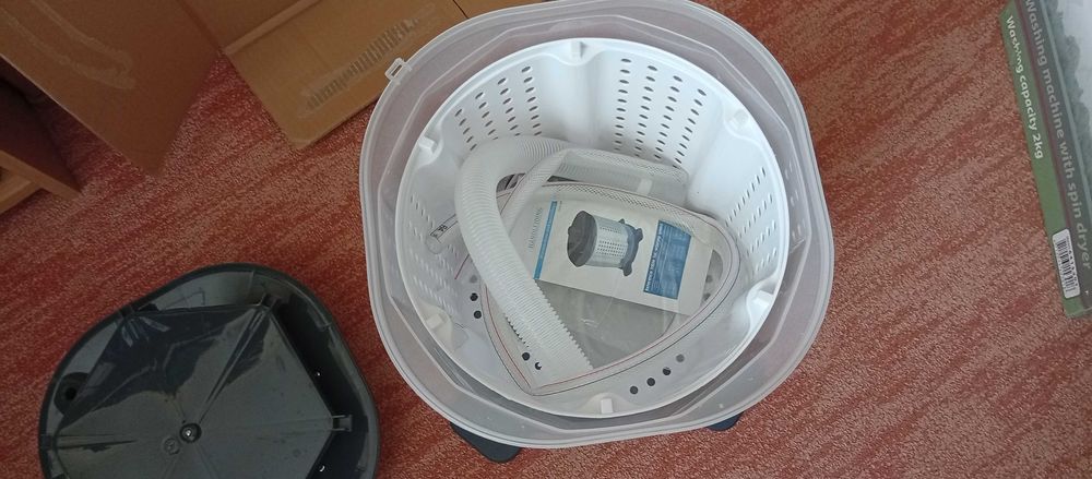 Masina de spalat rufe portabila camping cu centrifuga