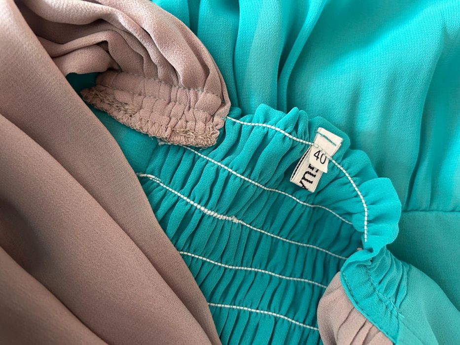 Rochie elegantă turcoaz Guara mărimea 40, cupe bust