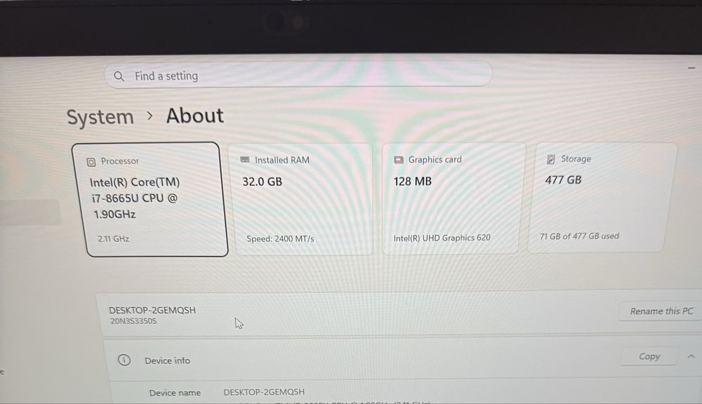 Lenovo ThinkPad T490 i7 16/32GB / 512GB