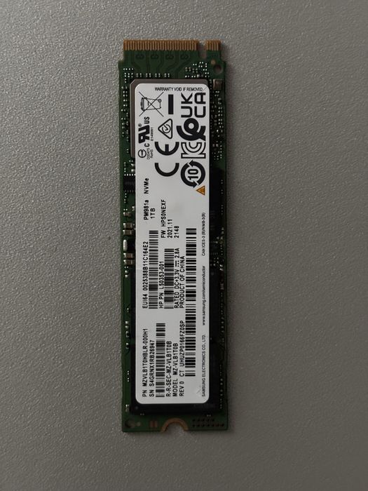 SSD Samsung PM981a M2 NVMe 1tb