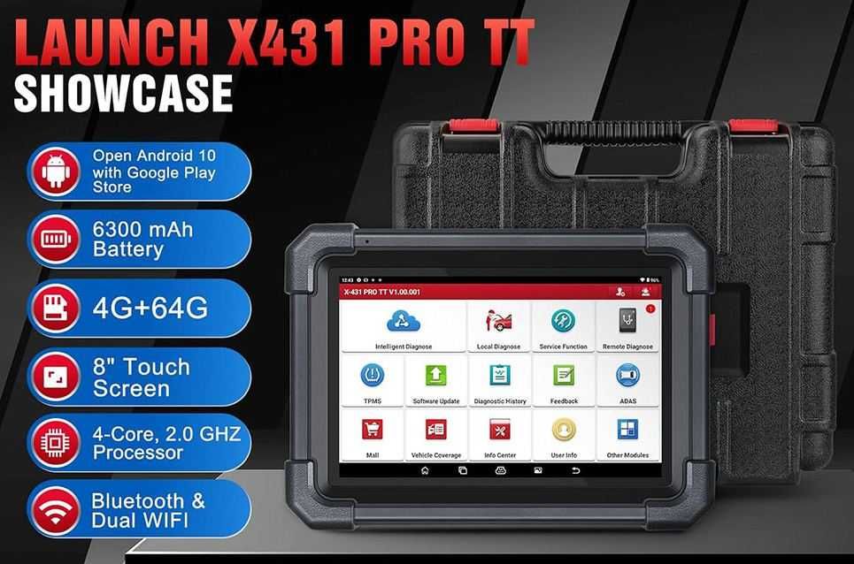 LAUNCH X431 PRO TT Diagnostic Tool ECU Coding Bi-Directional CANFD