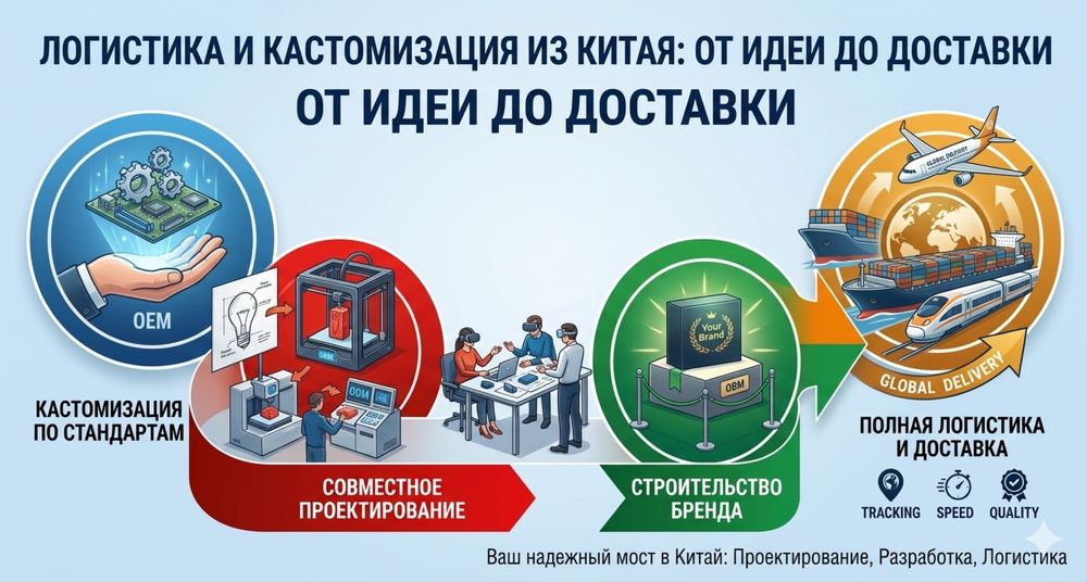 Производство товаров под вашим брендом в Китае. Доставка в РК