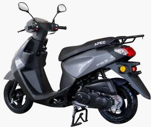 Scuter pe benzina, PS3, viteza maxima 45 km pe ora, 49 cc, Gri, Permis A1 sau B