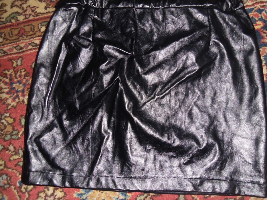 pantaloni cu fusta piele eco