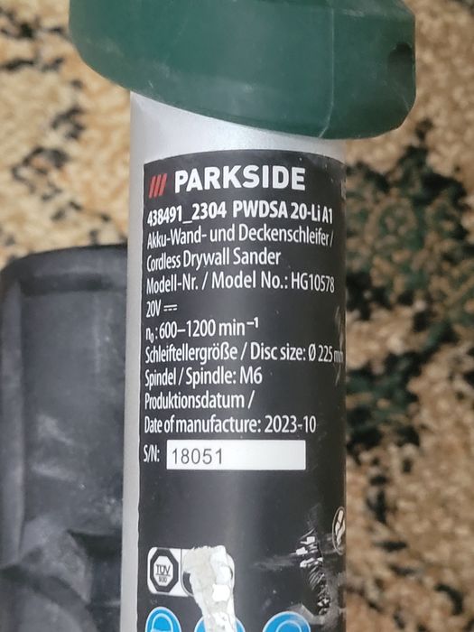 Șlefuitoare parkside cu 1 acumulator