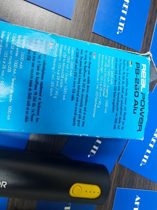 Външна батерия RealPower PB-260 Power Bank 2600mAh