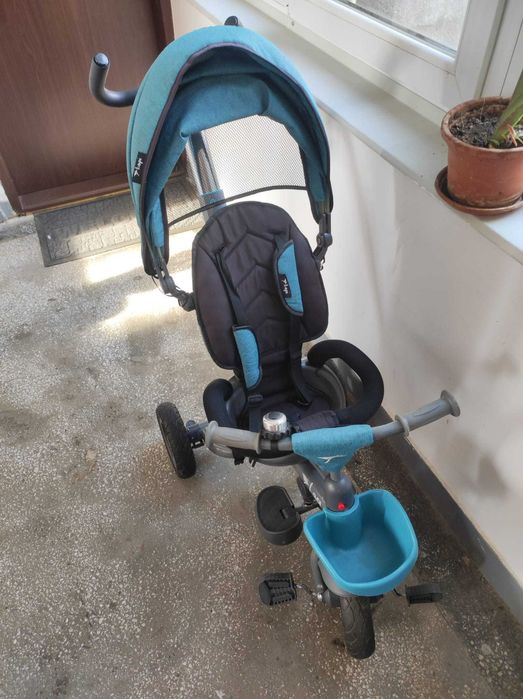 Tricicletă copil, spațioasă, reversibilă, pliabila