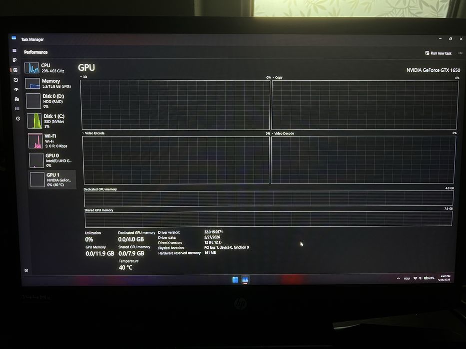 Laptop hp pavilion gaming 144 hz