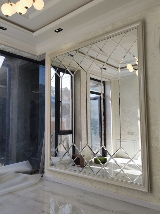 Oyna kesish xizmati Zerkila Rombik Виитрина полка. Ойначи Стеклопакет.