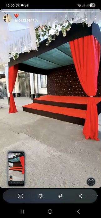 To‘ylar kelin kuyov kuzatish va xar xil tadbirlar uchun  saxna