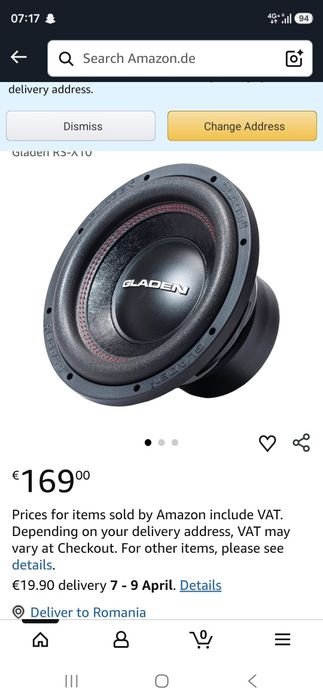 Vând două subwoofer gladen si amplificator