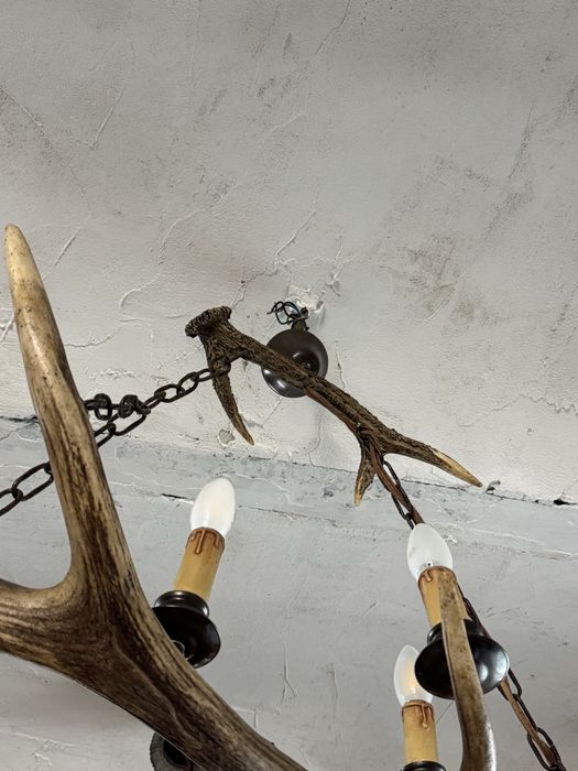 Candelabru din coarne naturale