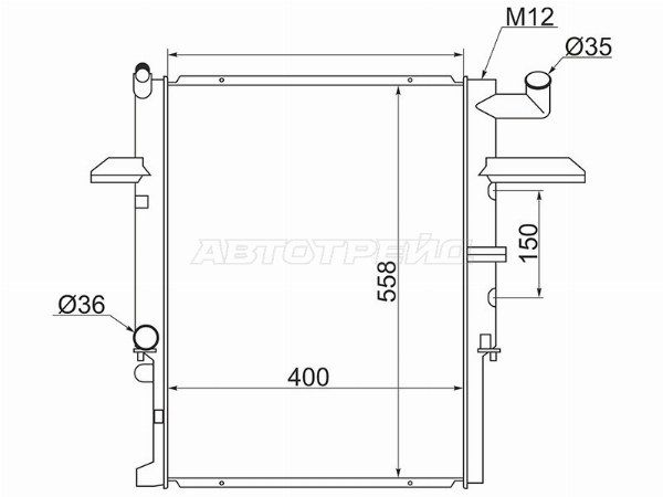 Радиатор Kia Bongo