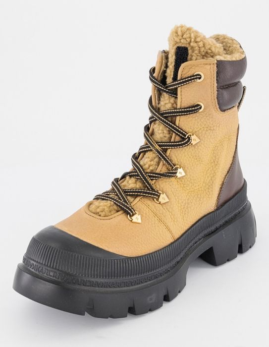 %ПРОМО%до 31.01!Karl Lagerfeld -№ 39–Дамски Кожени боти с еко вълна, Т