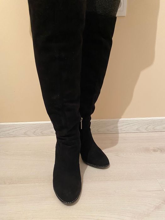 Сапоги замшевые демисезонные