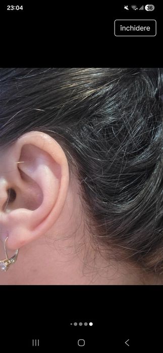 Cercei aur 14 k 585 cu închizătoare care nu deranjeaza