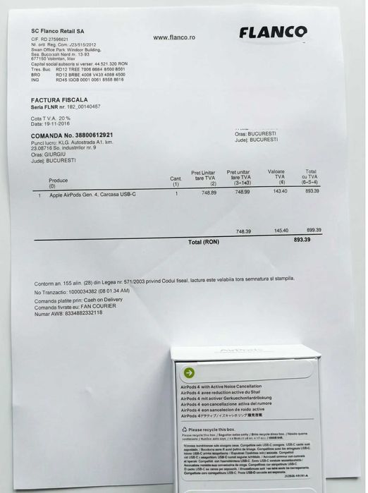 Casti AirPods 2gen Pro