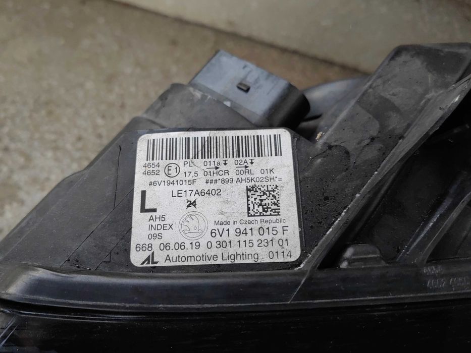 Фар Skoda Fabia LED Ляв 2019/ Фар Шкода Фабиа Оригинален