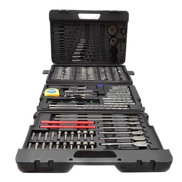 Комплект 217 части свредла, битове, вложки и аксесоари за бормашина и