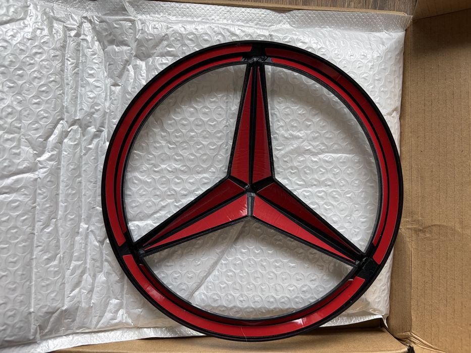 Carcasa Emblema grila Mercedes-Benz 18.8cm negru lucios
