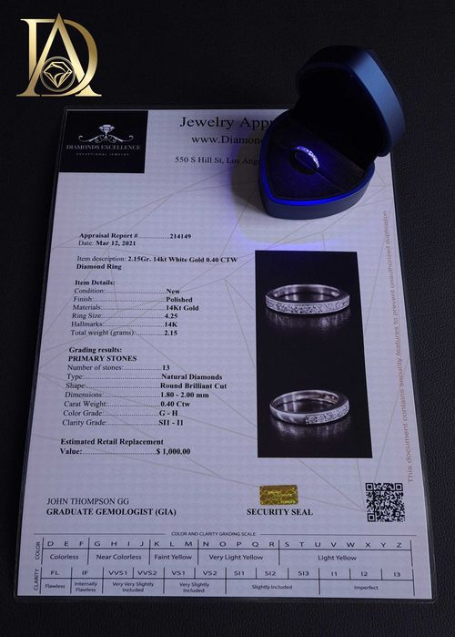 Нов Златен Пръстен с 0.40кт Естествени Диаманти